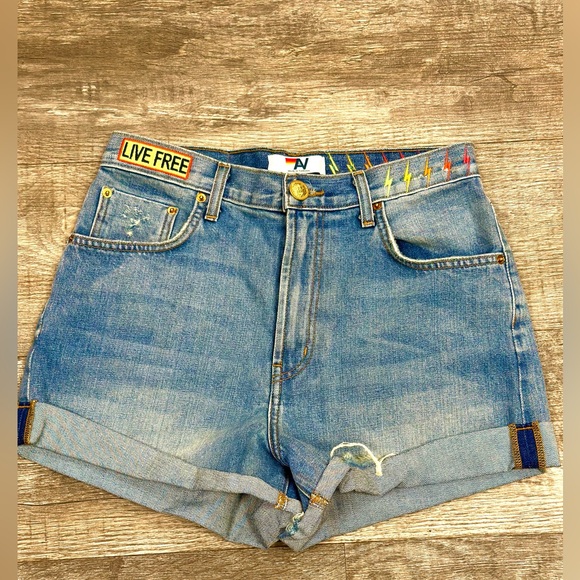 Aviator Nation Bolt Jean Shorts Size 26 - Picture 3 of 7